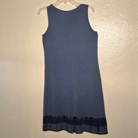 Pure Jill Blue PJ Tie-Dye Sleeveless Midi Leisure Dress XS 100% Cotton Casual - Picture 2 of 11